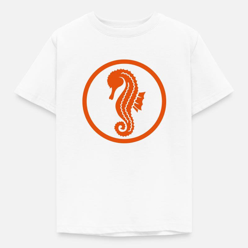 Seepferdchen - Kinder T-Shirt - Weiß