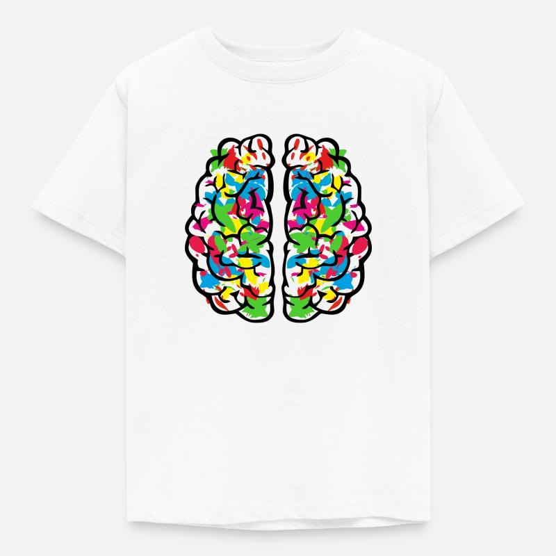 Creative colourful brain - T-shirt Enfant - blanc