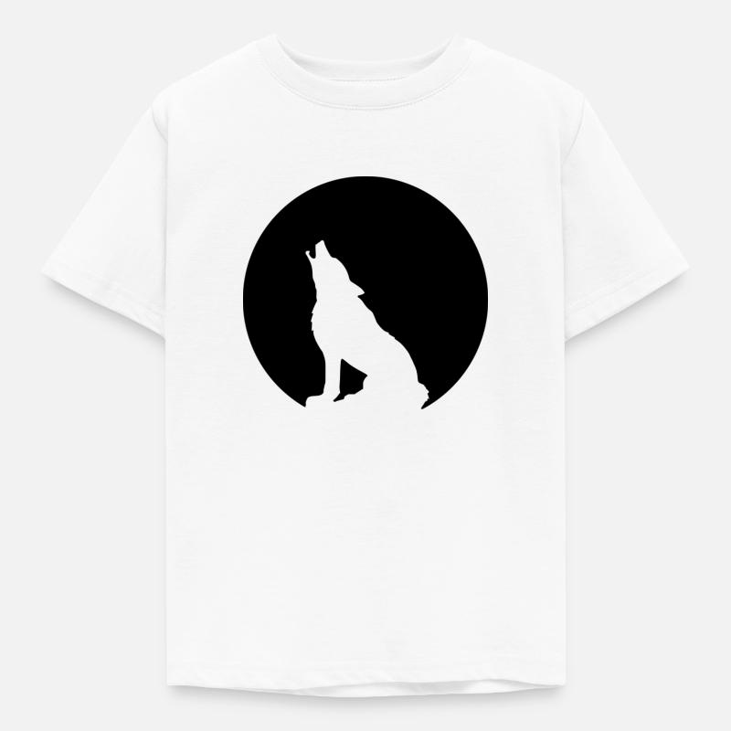 Wolf - Kinder T-Shirt - Weiß
