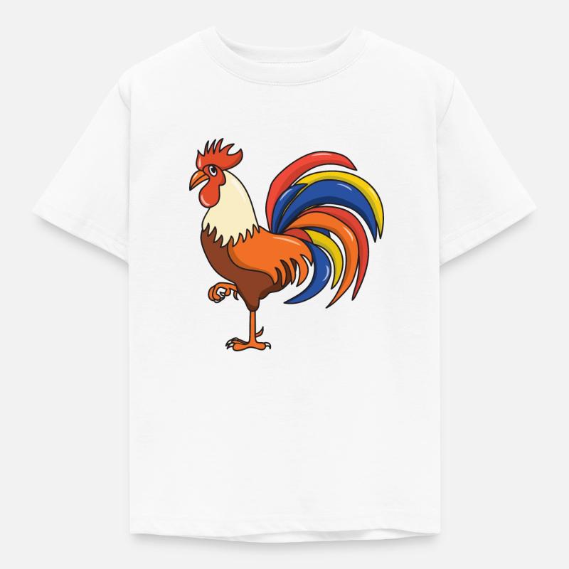 Hahn - Kinder T-Shirt - Weiß