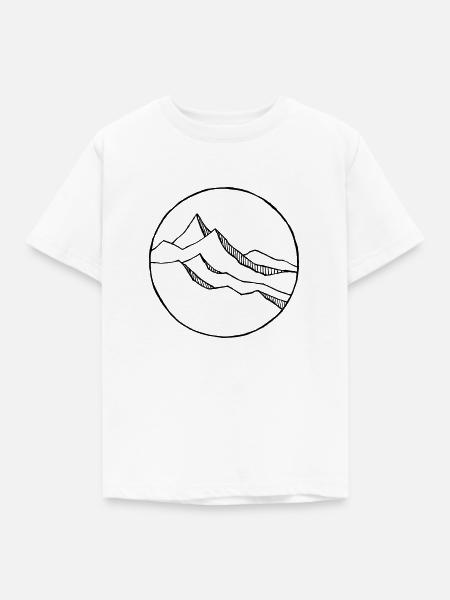 simple mountain design - Kinder T-Shirt - Weiß