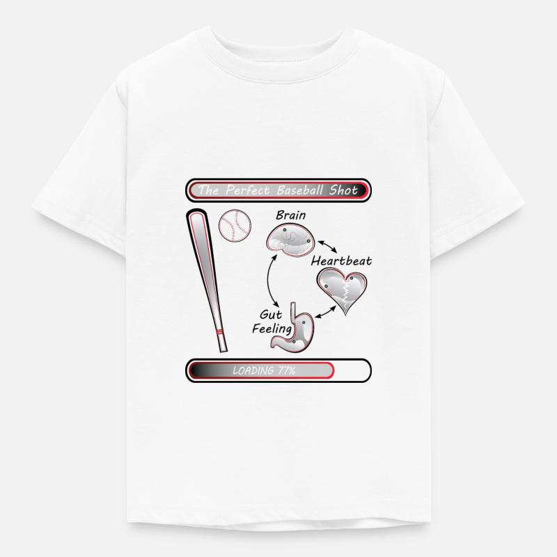 Baseball Decision Loading 77% - Kids' T-Shirt - white