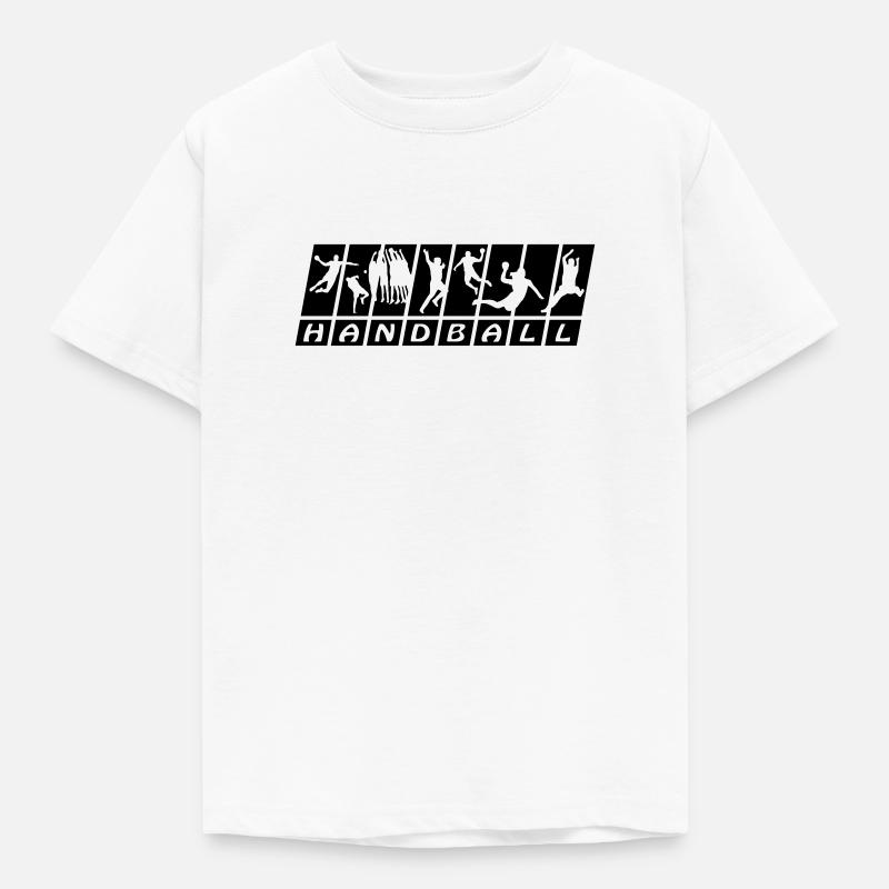 Handball Timeline - Kinder T-Shirt - Weiß