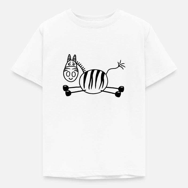 Zebra 4 - Kids' T-Shirt - white