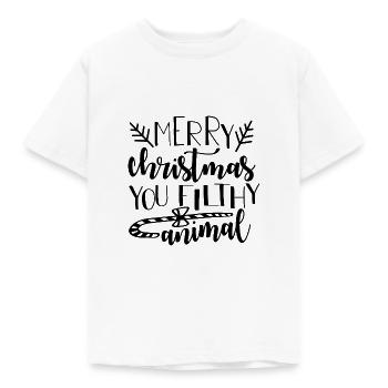 Custom christmas t shirt - Merry christmas - T-shirt Enfant - blanc - Devant - AI Model Kid Male (0cm)
