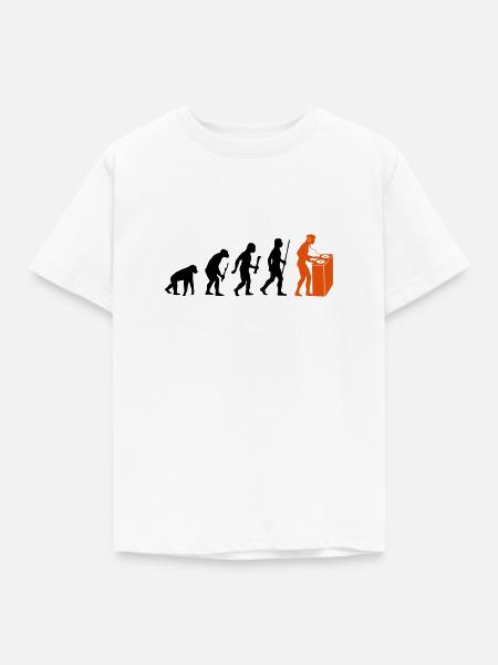 Evolution Techno - Kinder T-Shirt - Weiß