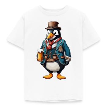 Lederhosen / Animal / Traditional costume / Tradition / Penguin - Kids' T-Shirt - white - Front - AI Model Kid Male (0cm)