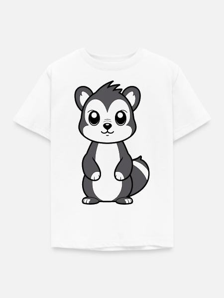 Stinktier - Kinder T-Shirt - Weiß