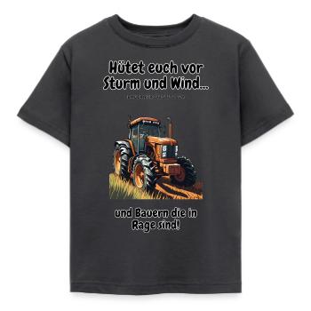 Bauernproteste - Bauerndemo 2024 Shirt&Jacken - Kinder T-Shirt - Dunkelgrau - Vorne - AI Model Kid Female (0cm)