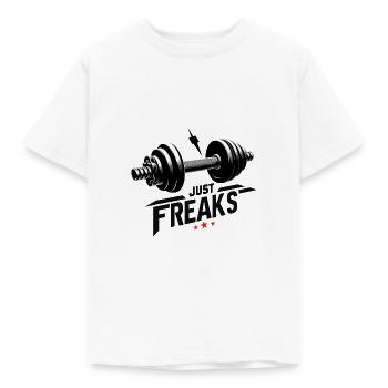 Just Freaks Hanteln Fit Sport Gym - Just Freaks ® - Kinder T-Shirt - Weiß - Vorne - AI Model Kid Male (0cm)
