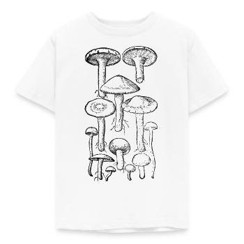 Dessin de champignons rétro - T-shirt Enfant - blanc - Devant - AI Model Kid Male (0cm)