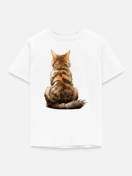 Amerikanische Bobtail-Katze - Kinder T-Shirt - Weiß
