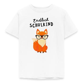 Endlich Schulkind Fuchs Einschulung - Kinder T-Shirt - Weiß - Vorne - AI Model Kid Male (0cm)