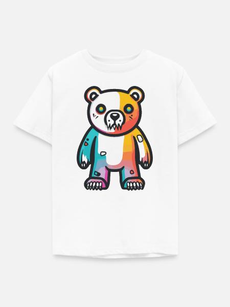 Eisbär Halloween Comic Lustig - Kinder T-Shirt - Weiß