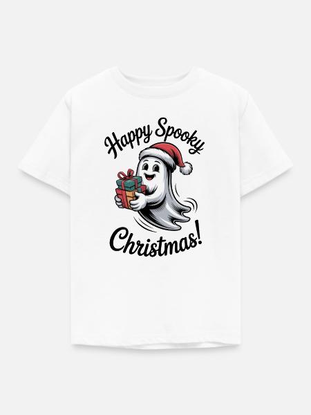 Weihnachtsgeist mit Geschenken - Kinder T-Shirt - Weiß