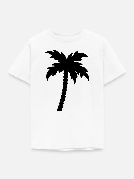 palme - Kinder T-Shirt - Weiß