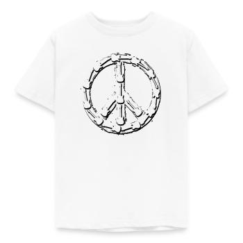 Guitar Peace - Kinder T-Shirt - Weiß - Vorne - AI Model Kid Male (0cm)