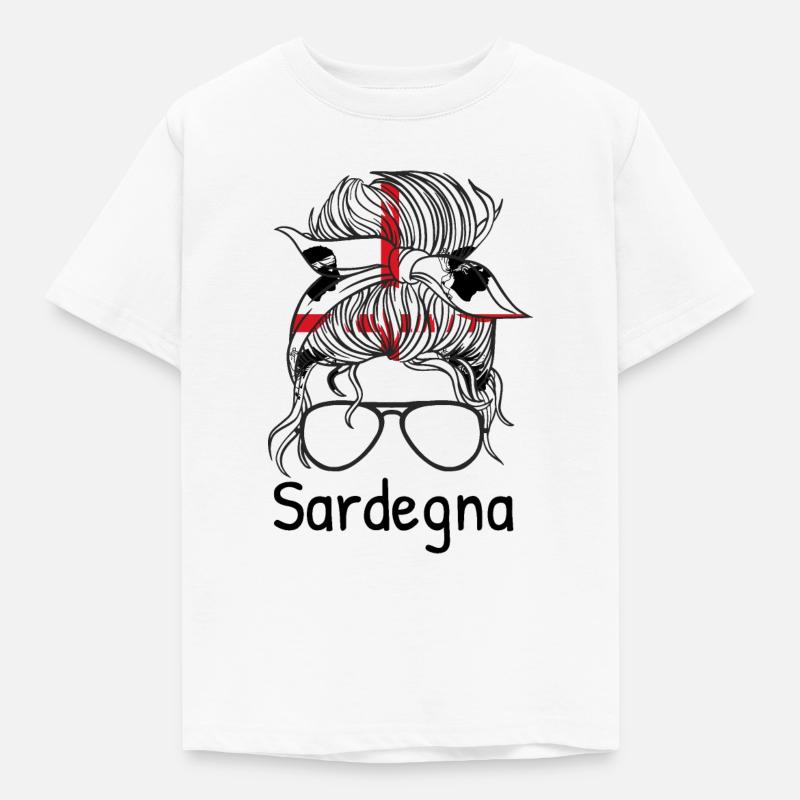 Sardaigne Drapeau Sarde Drapeau Sardegna Drapeau - T-shirt Enfant - blanc