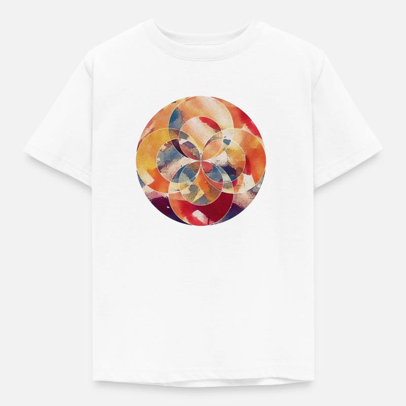 Abstract Circle - Kinder T-Shirt - Weiß