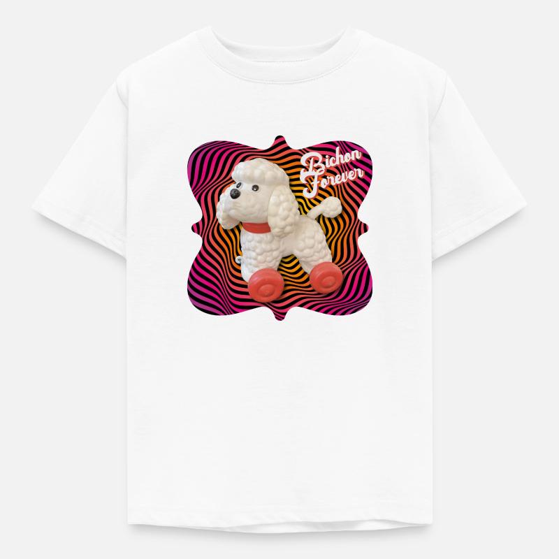 Psychedelic Bichon Forever - Kids' T-Shirt - white