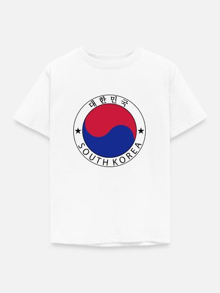South Korea - Kinder T-Shirt - Weiß