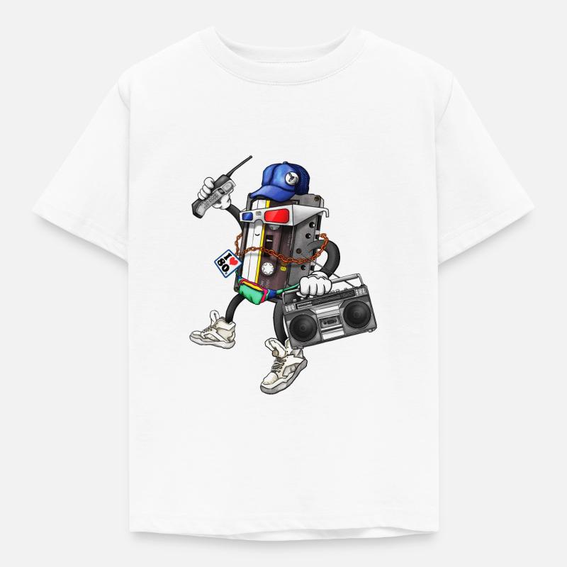 80s Retro Funky Design - Kids' T-Shirt - white