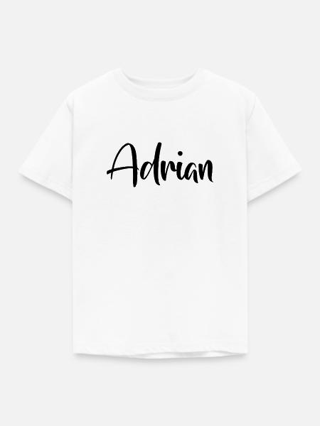 Name - Adrian - Kinder T-Shirt - Weiß