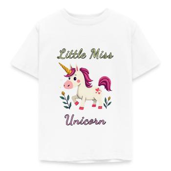 Little Miss Unicorn - Kids' T-Shirt - white - Front - AI Model Kid Male (0cm)