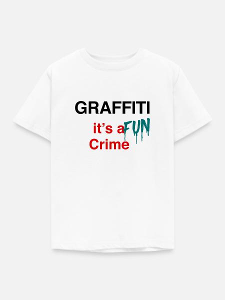 Graffiti-Straßenkunst - Kinder T-Shirt - Weiß