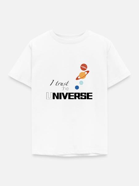 I Trust The Universe - Kinder T-Shirt - Weiß
