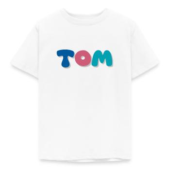 Nom - Tom - T-shirt Enfant - blanc - Devant - AI Model Kid Male (0cm)