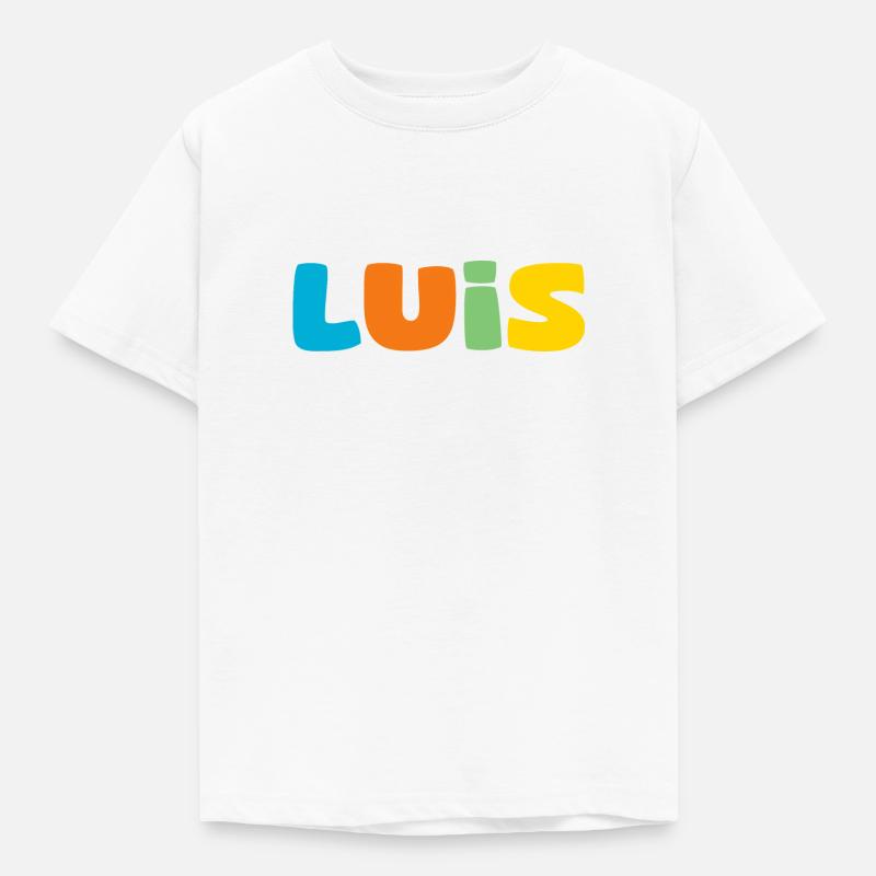 Name - Luis - Kinder T-Shirt - Weiß