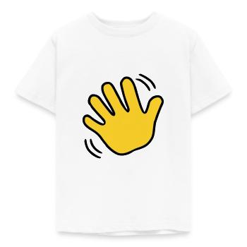 Emoji winken Skizze Farbe - Kinder T-Shirt - Weiß - Vorne - AI Model Kid Male (0cm)