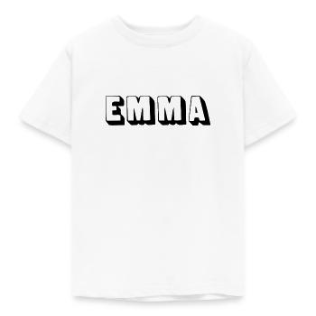 Nom - Emma - T-shirt Enfant - blanc - Devant - AI Model Kid Male (0cm)