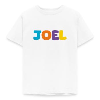 Nom - Joel - T-shirt Enfant - blanc - Devant - AI Model Kid Male (0cm)