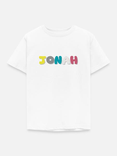 Name - Jonah - Kinder T-Shirt - Weiß