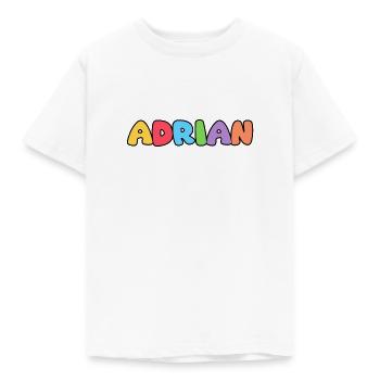 Name - Adrian - Kinder T-Shirt - Weiß - Vorne - AI Model Kid Male (0cm)