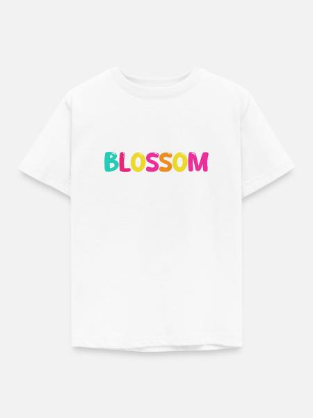 Name - Blossom - Kinder T-Shirt - Weiß