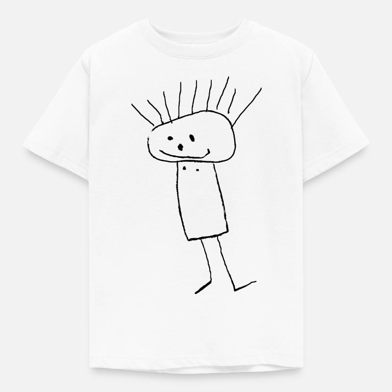 Männchen - Kinder T-Shirt - Weiß