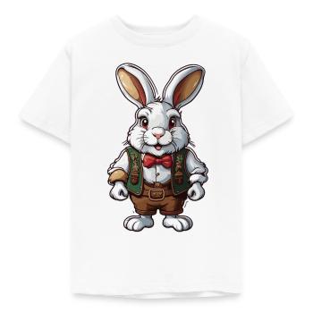 Lederhosen / Animal / Traditional costume / Tradition / Rabbit - Kids' T-Shirt - white - Front - AI Model Kid Male (0cm)