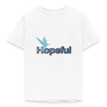 Hopeful - Kids' T-Shirt - white - Front - AI Model Kid Male (0cm)
