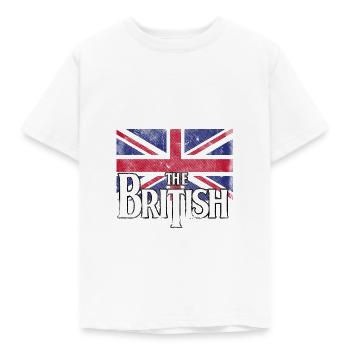 The British Flag - Kids' T-Shirt - white - Front - AI Model Kid Male (0cm)