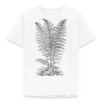 Fern Plant Drawing Garden and Floral - Kids' T-Shirt - white - Front - AI Model Kid Male (0cm)