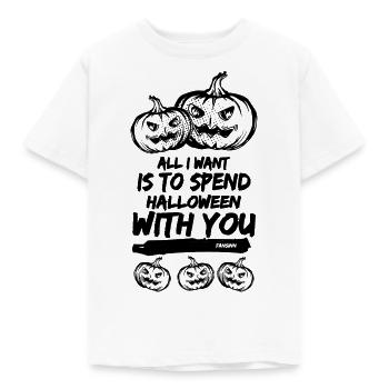 Halloween citrouille jack o lantern - T-shirt Enfant - blanc - Devant - AI Model Kid Male (0cm)
