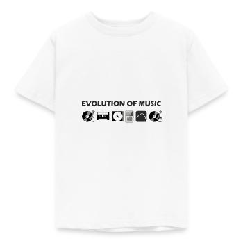 Evolution of Music - Kids' T-Shirt - white - Front - AI Model Kid Male (0cm)