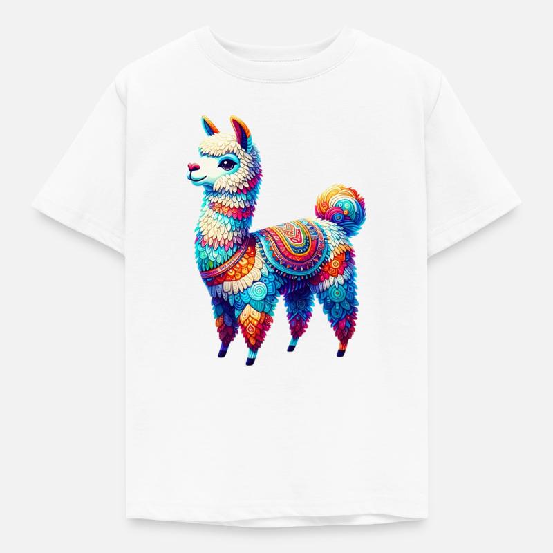 Alpaka - Kinder T-Shirt - Weiß