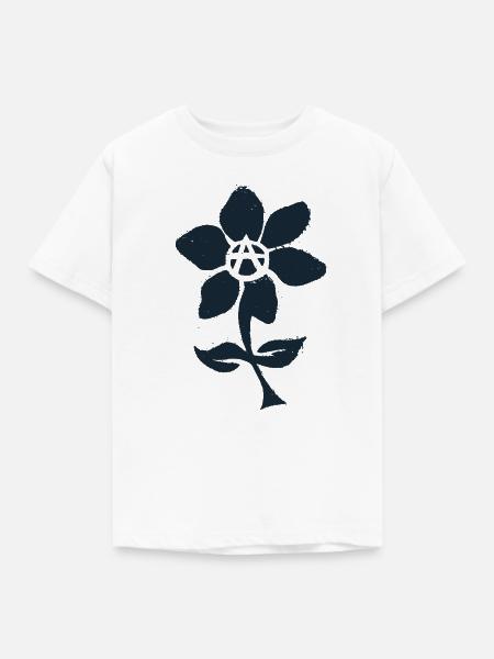 Blume der Anarchie - Kinder T-Shirt - Weiß