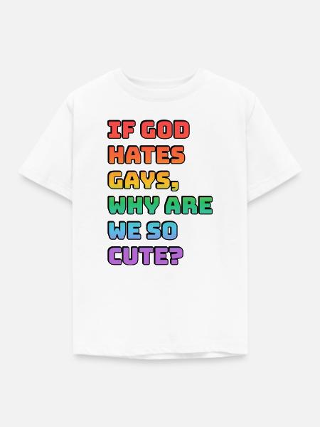Süßes Pride Regenbogen-Tee - Kinder T-Shirt - Weiß
