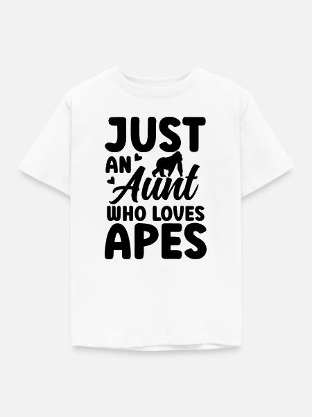 Affe Tante Spruch - Kinder T-Shirt - Weiß
