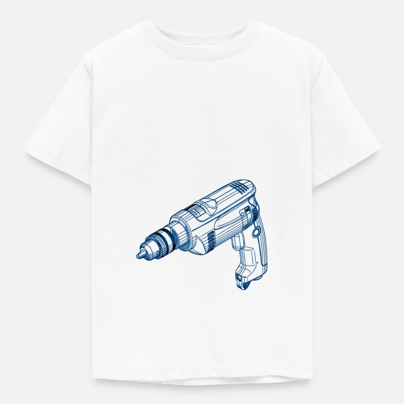 drilling machine - Kids' T-Shirt - white